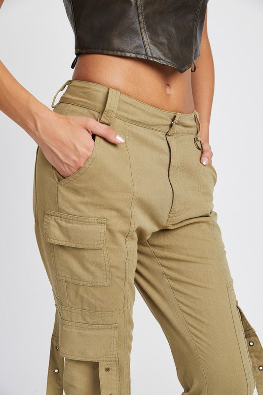 Mieeyali Women's Low Waist Cargo Pants Casual Solid Color India | Ubuy